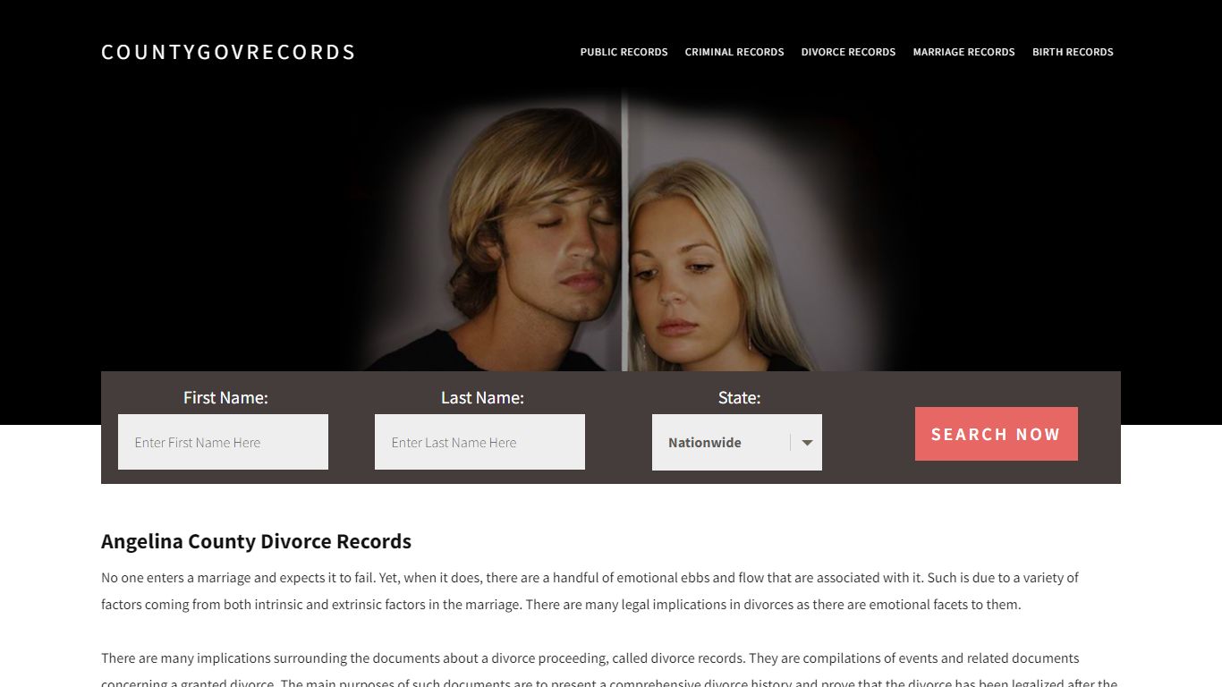 Angelina County Divorce Records | Enter Name and Search|14 Days Free